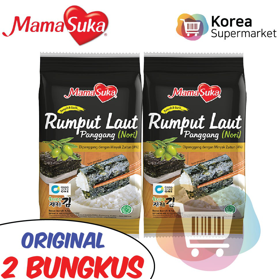 

DISKON!!!!!!!✅ Mamasuka Rumput Laut Panggang Nori Gim Original Isi 2 Bungkus