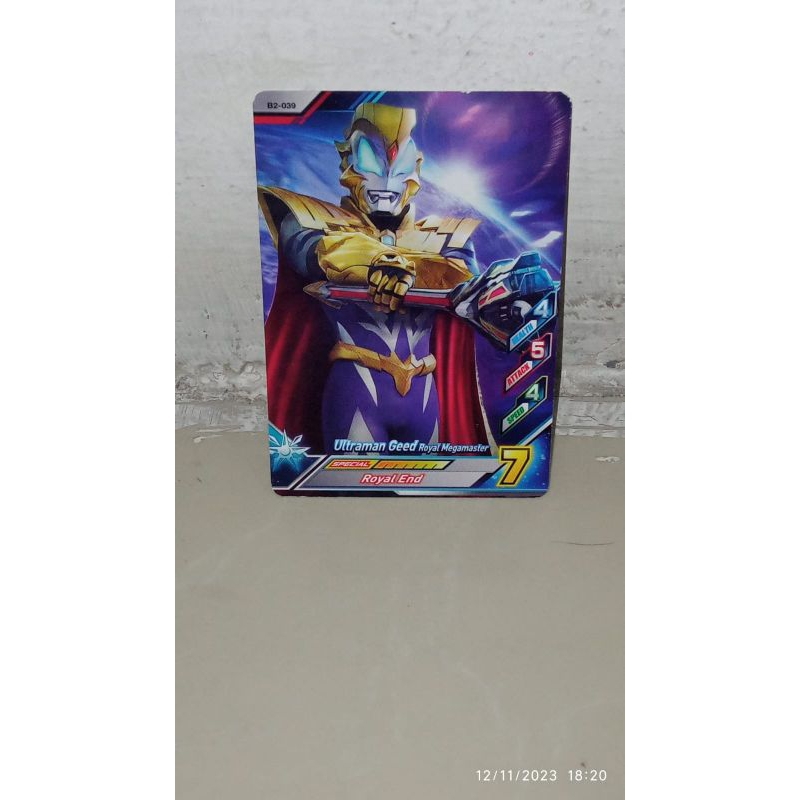 Kartu Ultraman fusion fight Ultraman Geed Royal Megamaster dan Vakishim