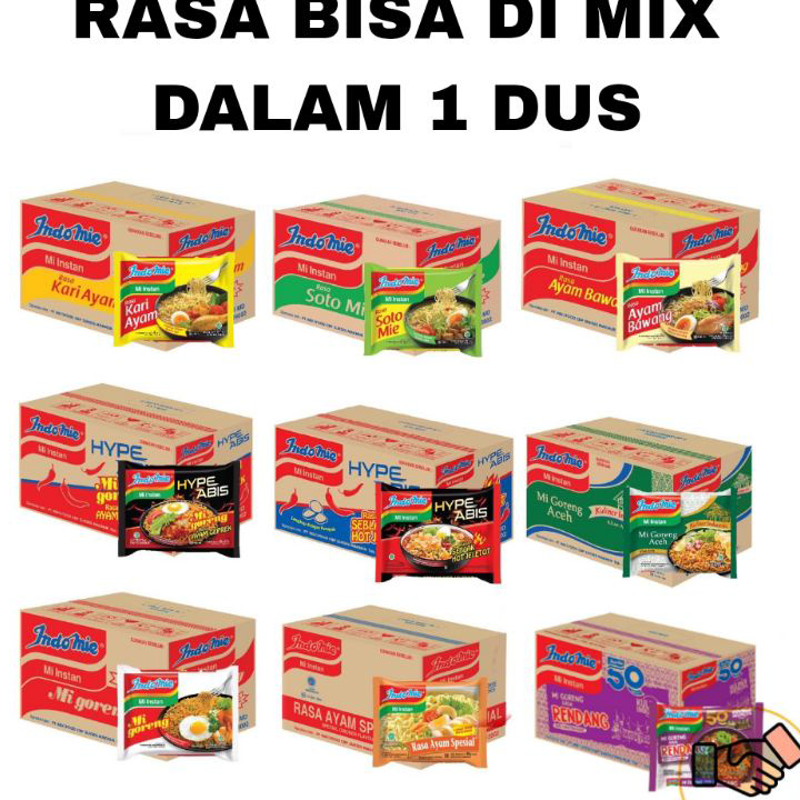 

➲➛☆ Indomie Goreng, Soto, Ayam Bawang, Hype Abis, Kari Ayam BISA MIX 1 Dus Isi 40 pcs