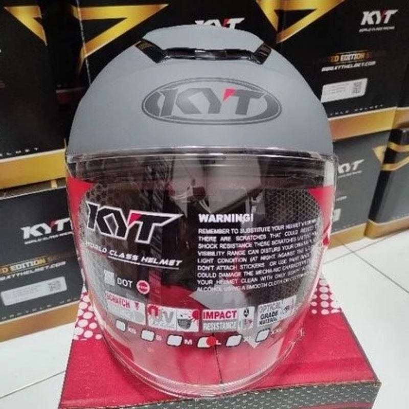 KYT KYOTO R SOLID MATT GORILLA GREY