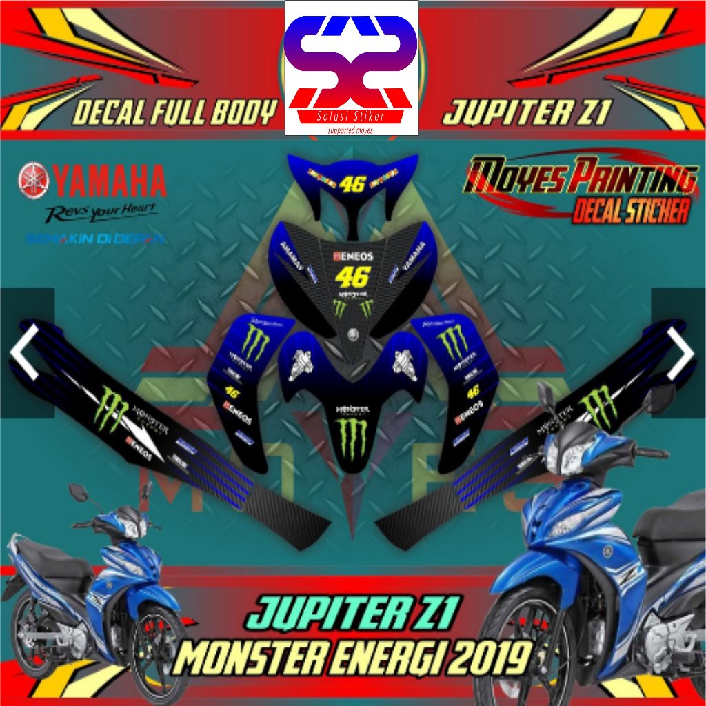 Decal Variasi Motor Jupiter Z1 Fullbody Stiker Jupiter 2019 Desaind Keren