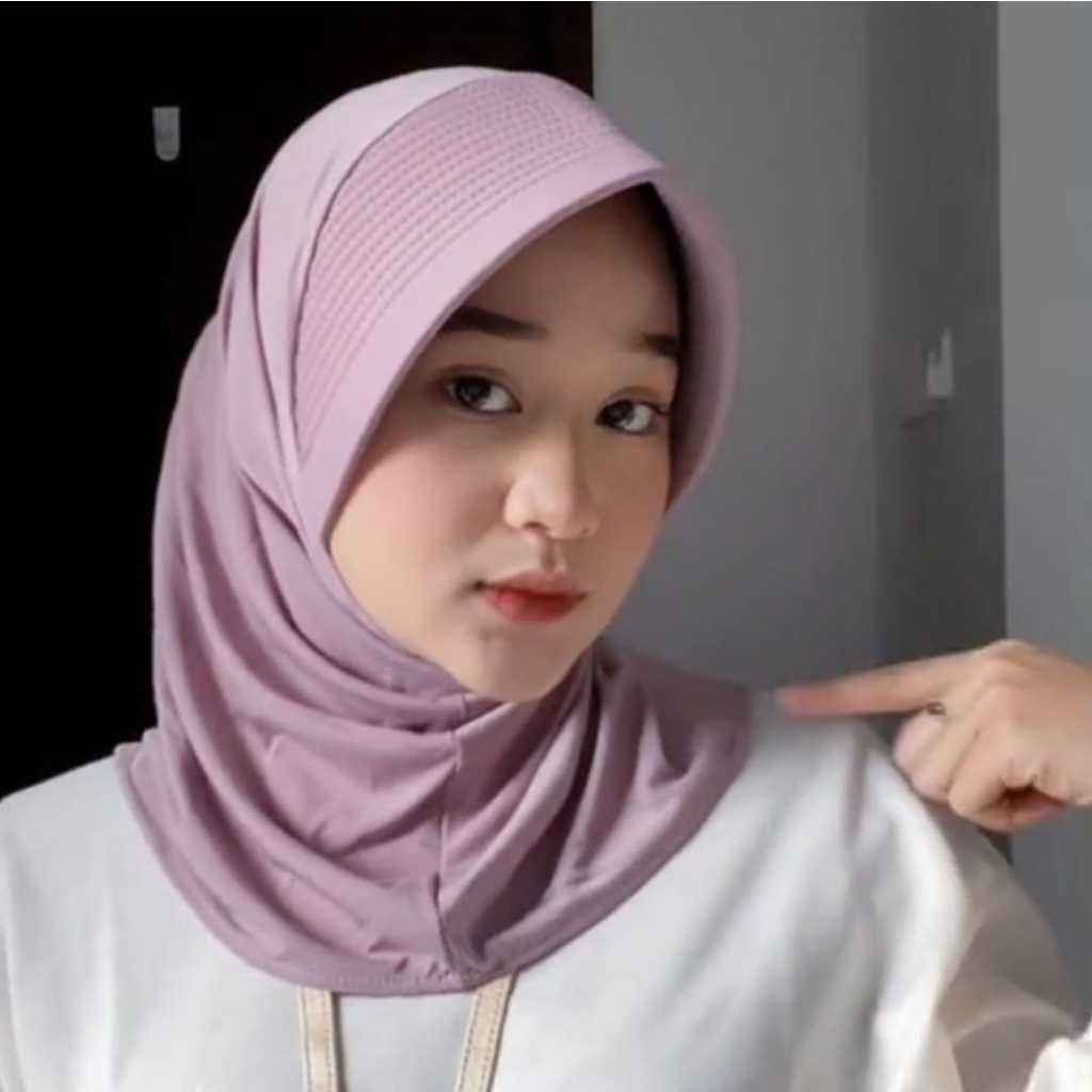 Bergo Sport Kerudung Instan Pet Tebal By Snada