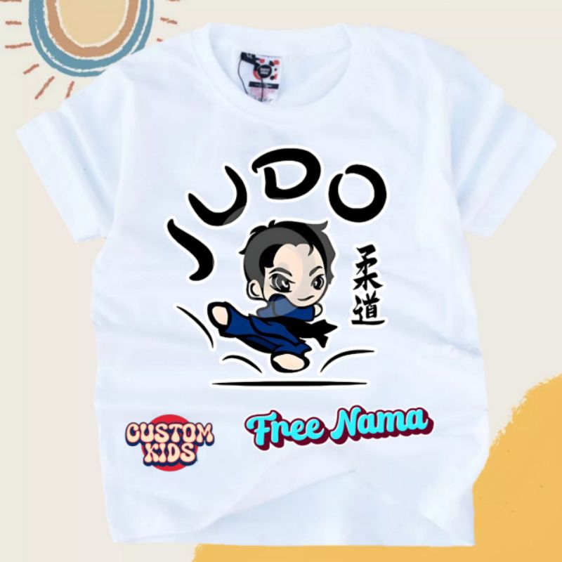 Baju atasan kaos anak JUDO free cetak nama