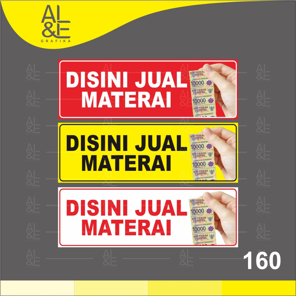 

160 - STIKER DI SINI ADA JUAL MATERAI - VINYL STIKER RITRAMA INDOOR