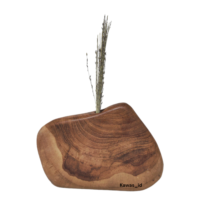 VAS BUNGA / VAS BUNGA KAYU / WOODEN VAS / JATI / AKAR JATI