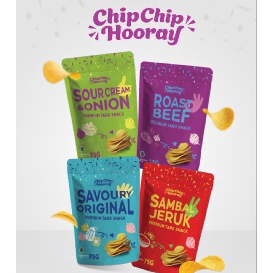 

HCHR7807 ✓ CHIP CHIP HOORAY KERIPIK UBI SINGKONG 75G| SNACK CEMILAN DIET SEHAT MADU UNGU