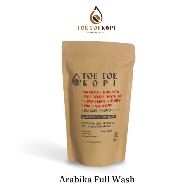

Toe Toe Kopi Arabika Full Wash 500gr - 1kg