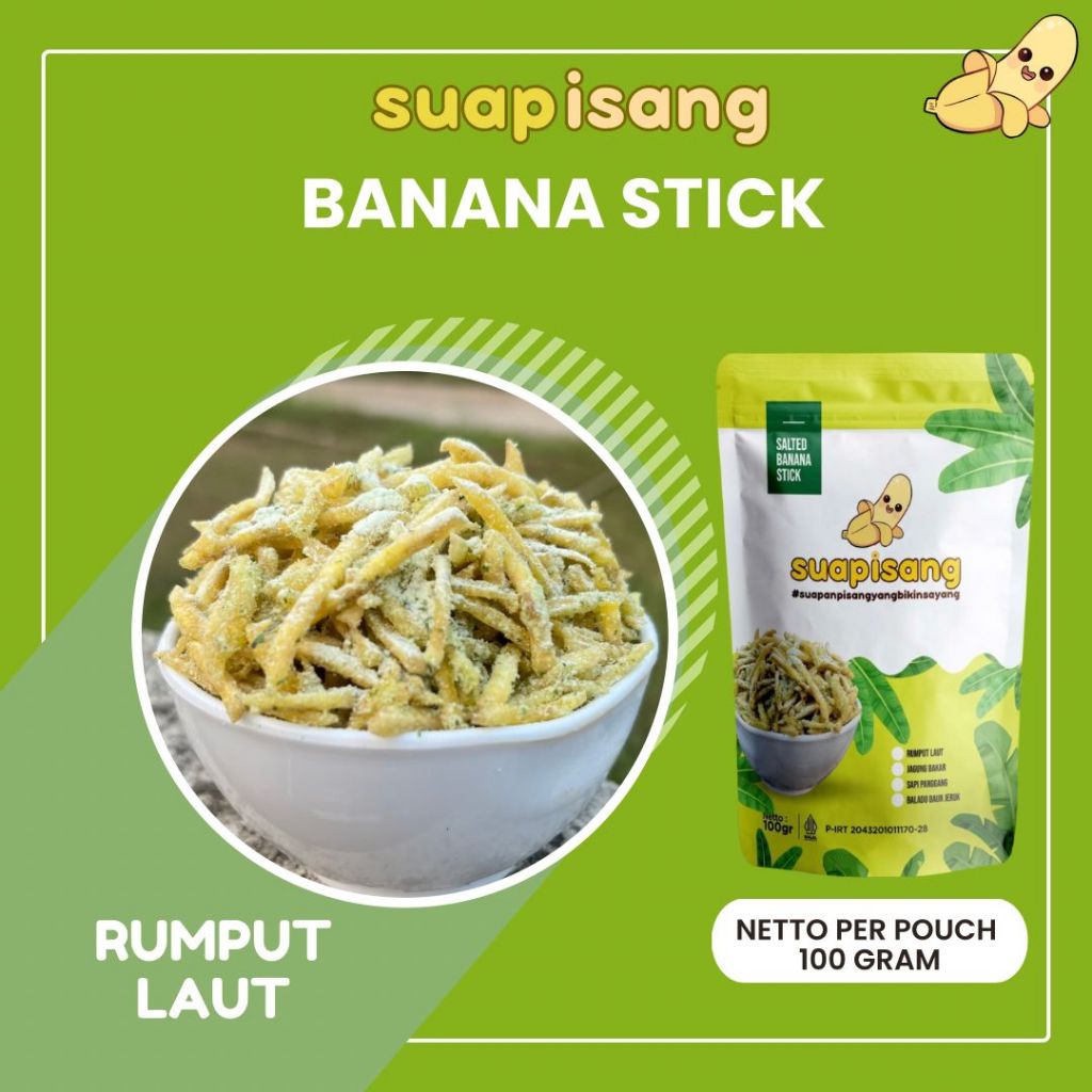 

Snack Stik Pisang / Salted Banana Stick 100gr By : Suapisang
