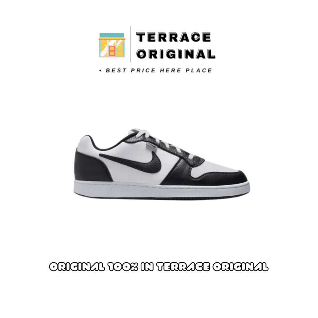 SALE Sepatu Nike Ebernon Low Premium White Black