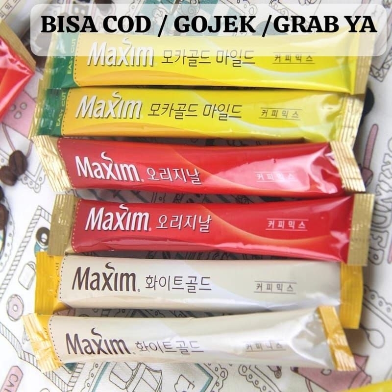 Kopi maxim korea / korea maxim coffee original white mocha per sachet