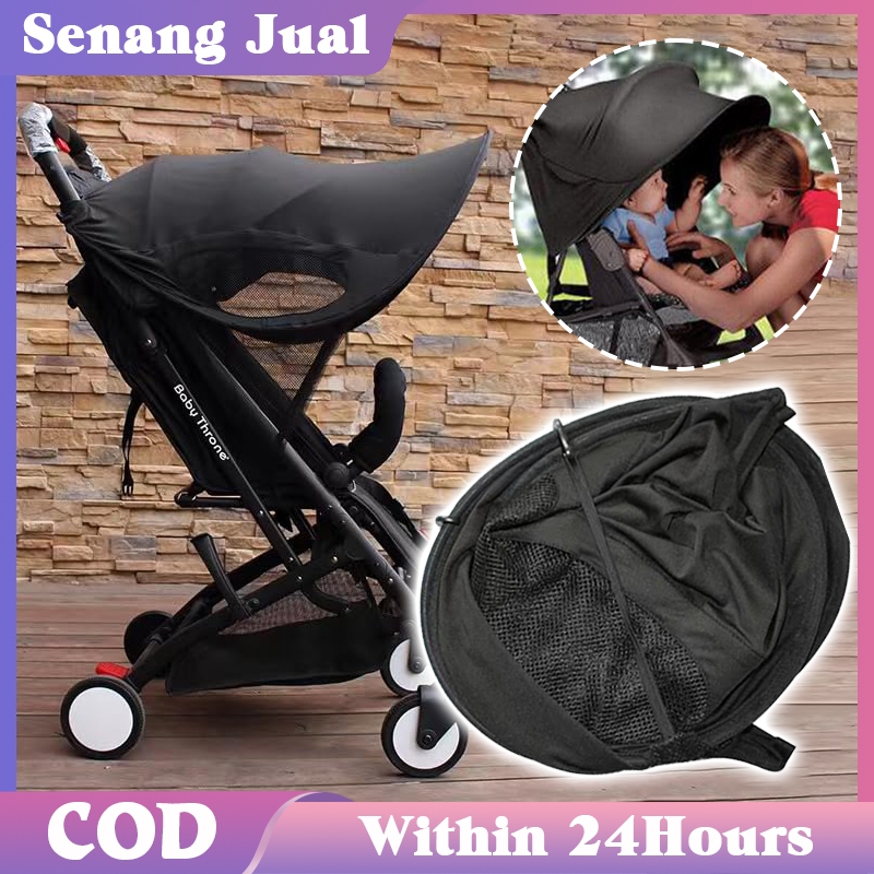 Kanopi Stroller Tahan Air Lipat Canopy Stroller Universal Mudah Dipasang Stroller Bayi Aksesoris