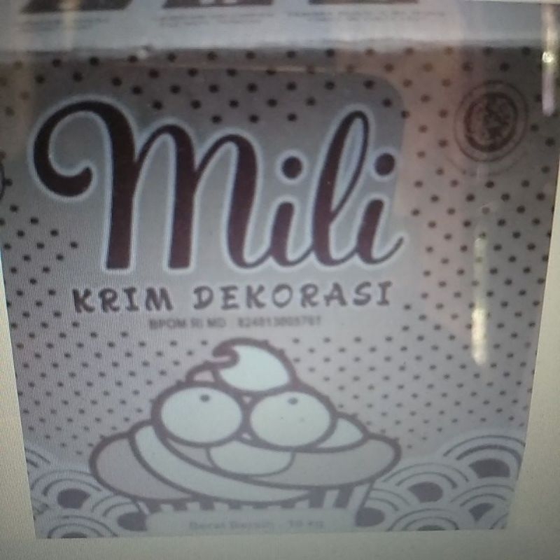 Mili butter cream kemasan 10kg