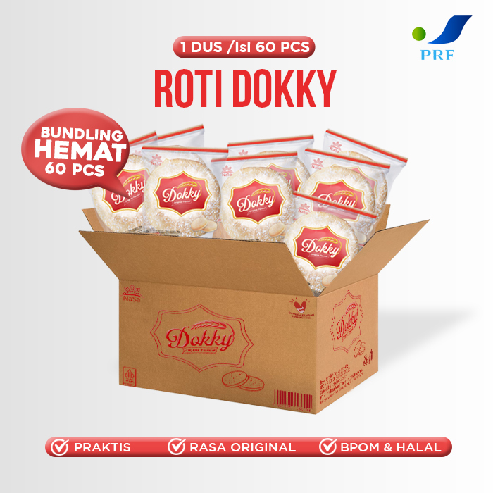 

Prima Rasa Food Roti Dokky - Rasa Original - Paket 1 Dus isi 60 pcs