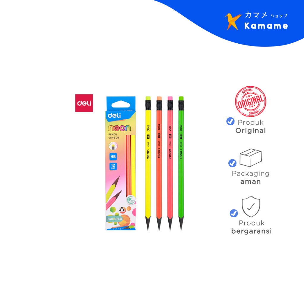 

Deli Pencil - Neon HB 12 pcs/Box U54600 - Kamame