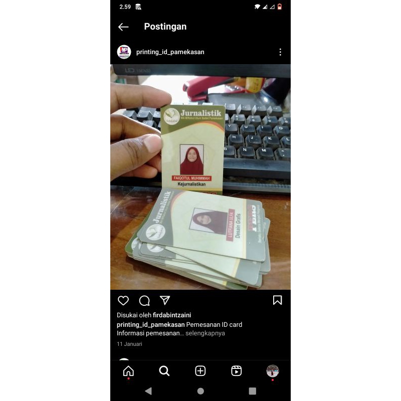 

kartu id card pegawai kartu tanda pengenal kartu id card dll