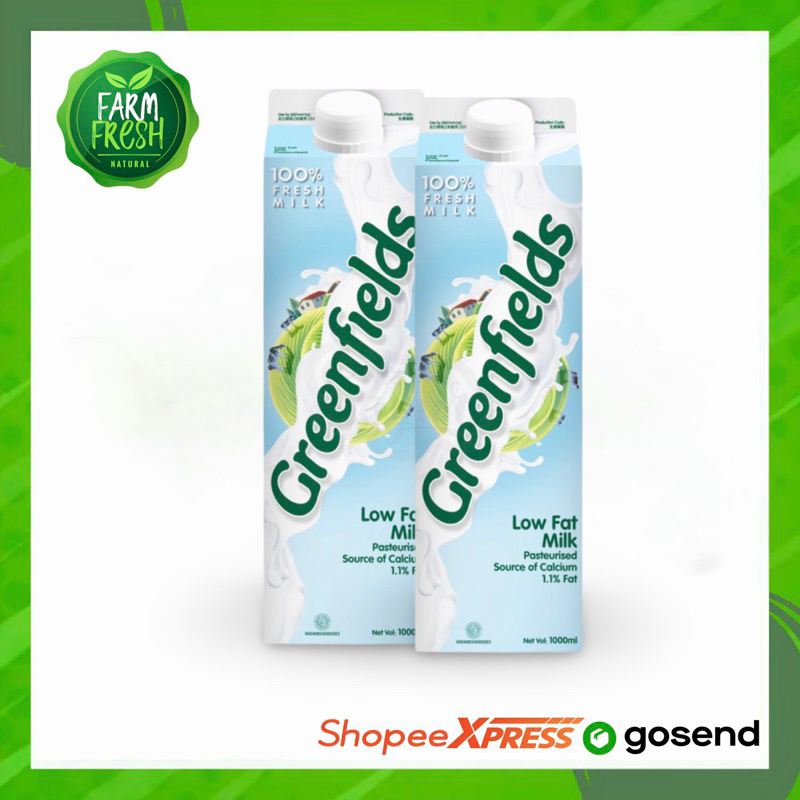 

Susu UHT Greenfields Low Fat Milk 1L
