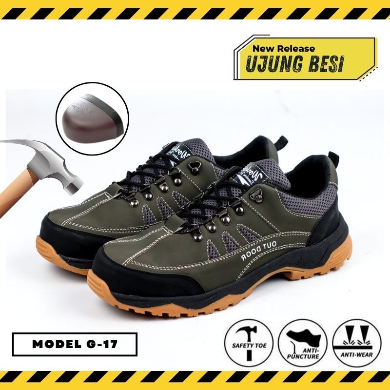 Sepatu Gunung Pria Boots Safety Sepatu Hiking Pendaki Wanita Sepatu Touring Pria Motor Waterproof Pa
