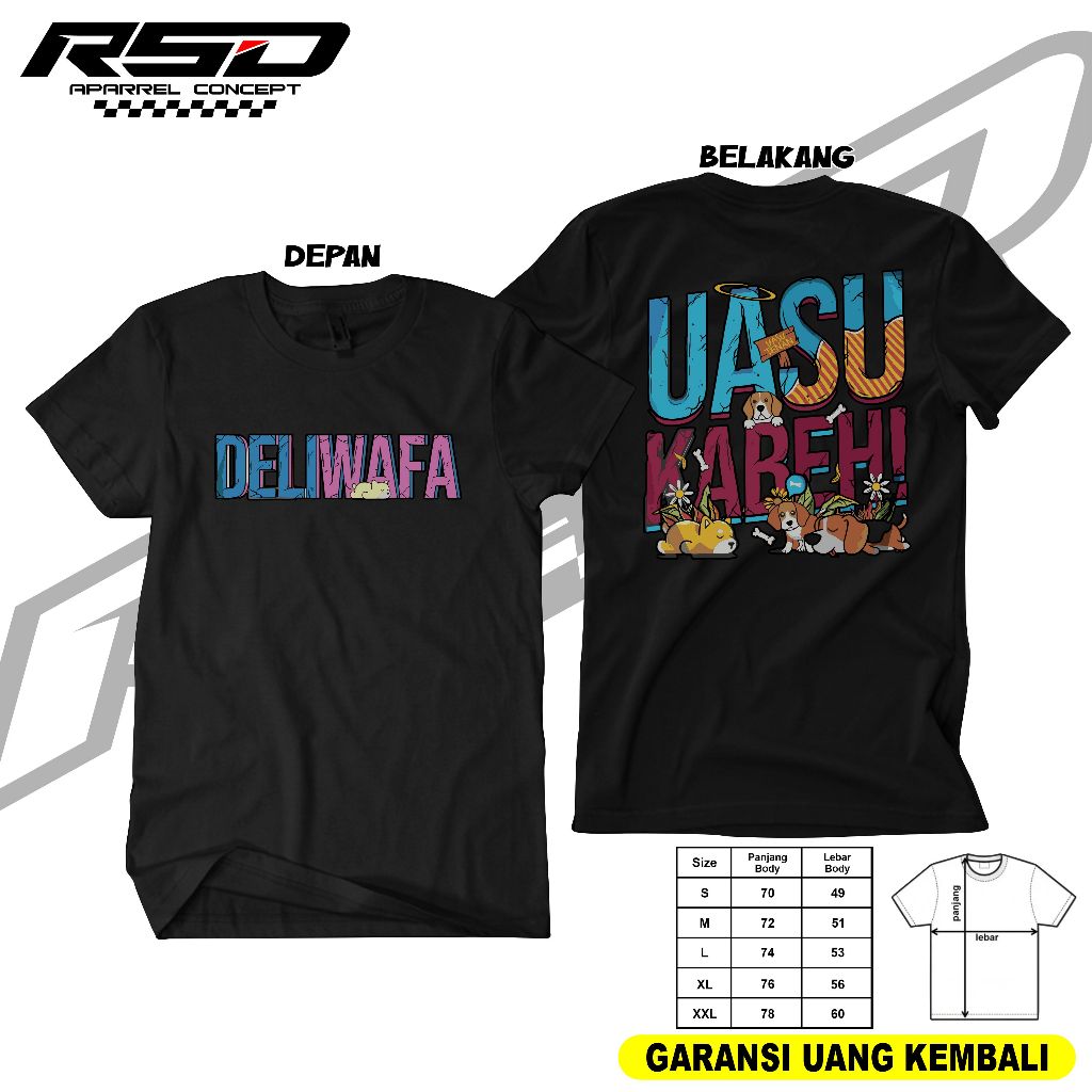 Kaos Uasu Kabeh Tshirt Asu Kabeh Baju Mas Gilga Deliwafa