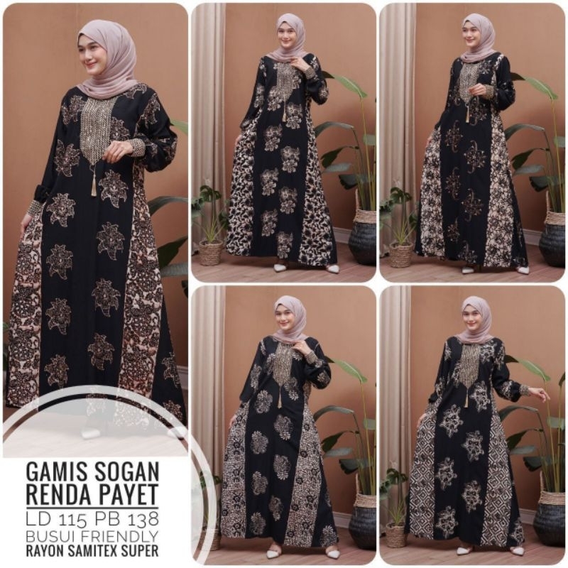 gamis sogan renda
