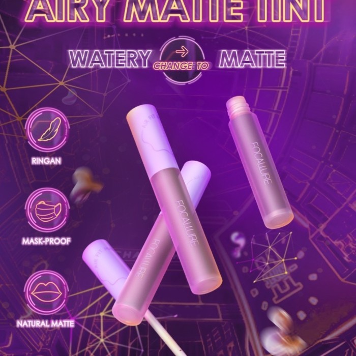 LIPTINT Focallure #Switchmode AIRY TINT Matte Lip Tint Super Longlasting Lipstick