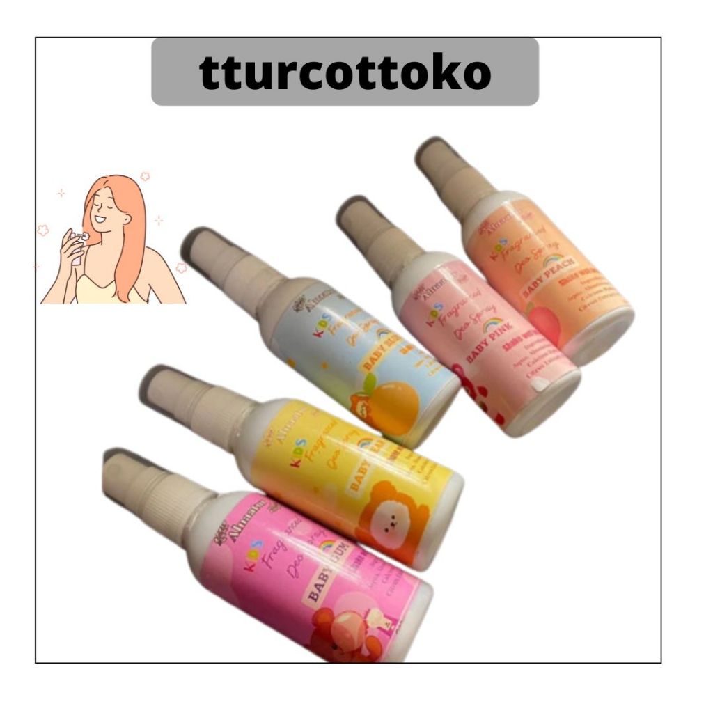 tturcottoko ⚡ DEODORAN tawas spray ANAK dan REMAJA Natural herbal penghilang bau badan By Alnaatur /