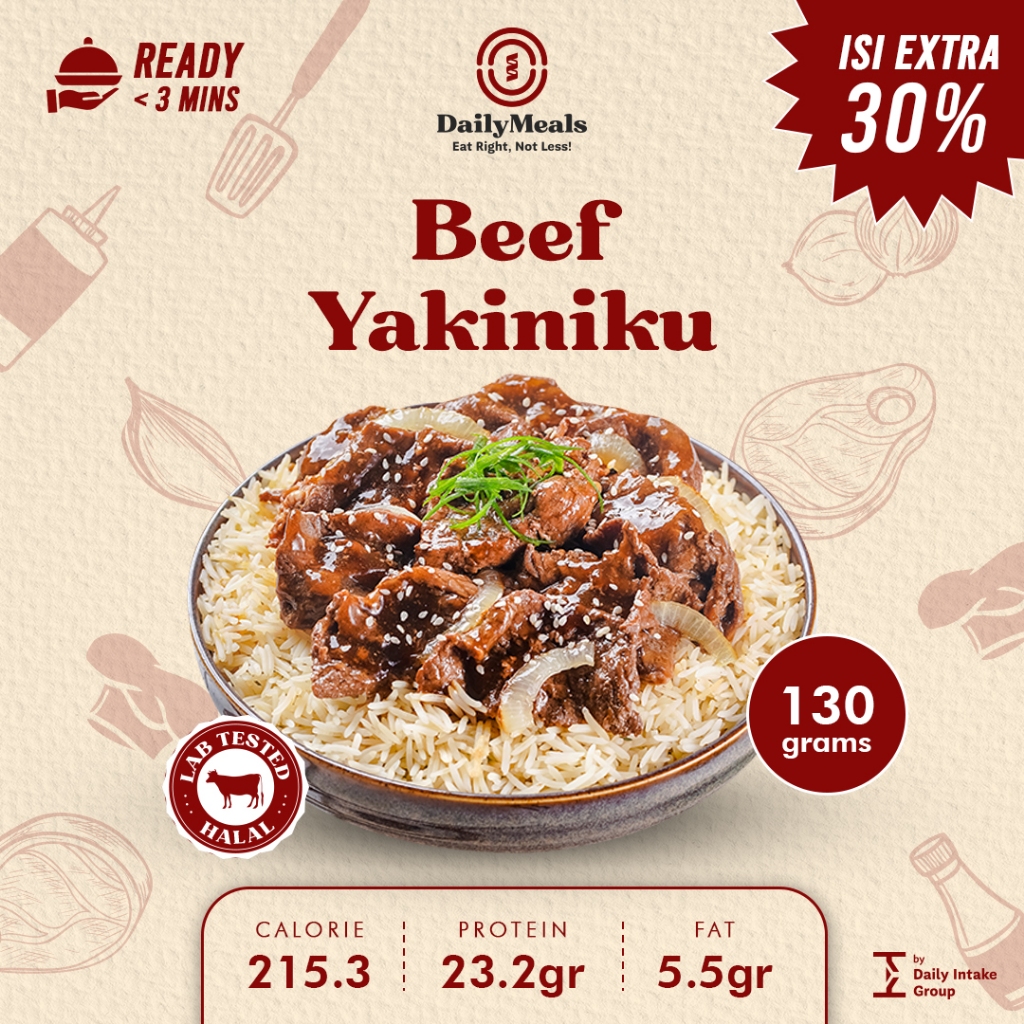 

Daily Intake Meal Prep Beef Yakiniku