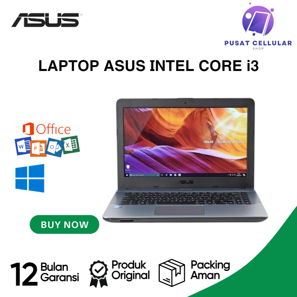 Laptop Asus Intel Core i3 GEN8 - Ram 4GB/512GB SSD // WINDOWS 10 // FREE OFFICE