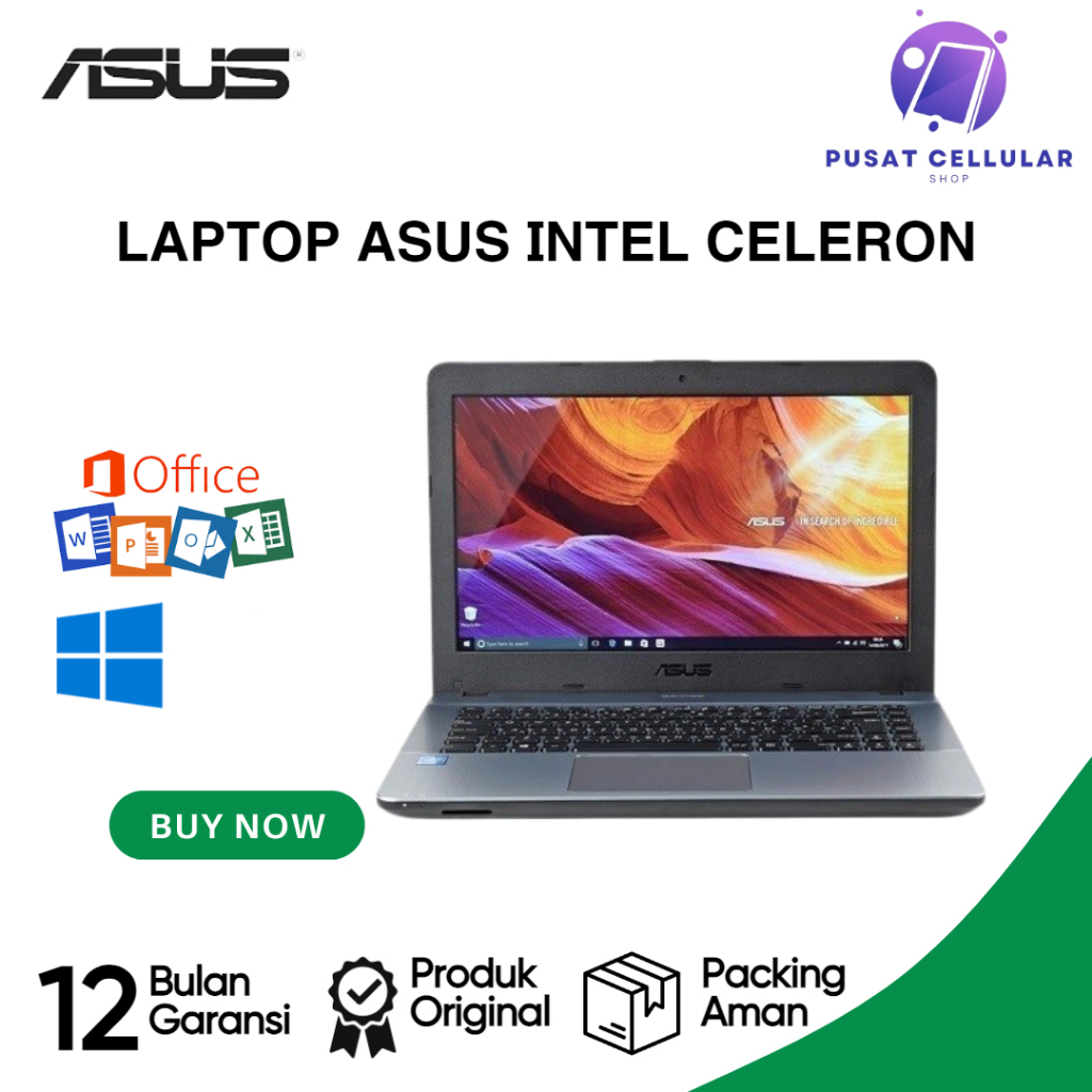TERLARIS  Laptop ASUS Intel Celeron Ram 4GB/512GB SSD / Win 10