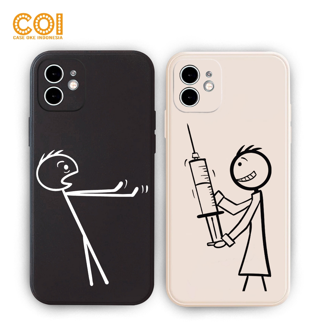 Case Vivo Y12 Y17 Y20 Y20S Y22 Y16 Y1S Y30 Y50 Y21S Y15S Y33 Y91 Y95 V15PRO T1 CA018 stikman cute ko