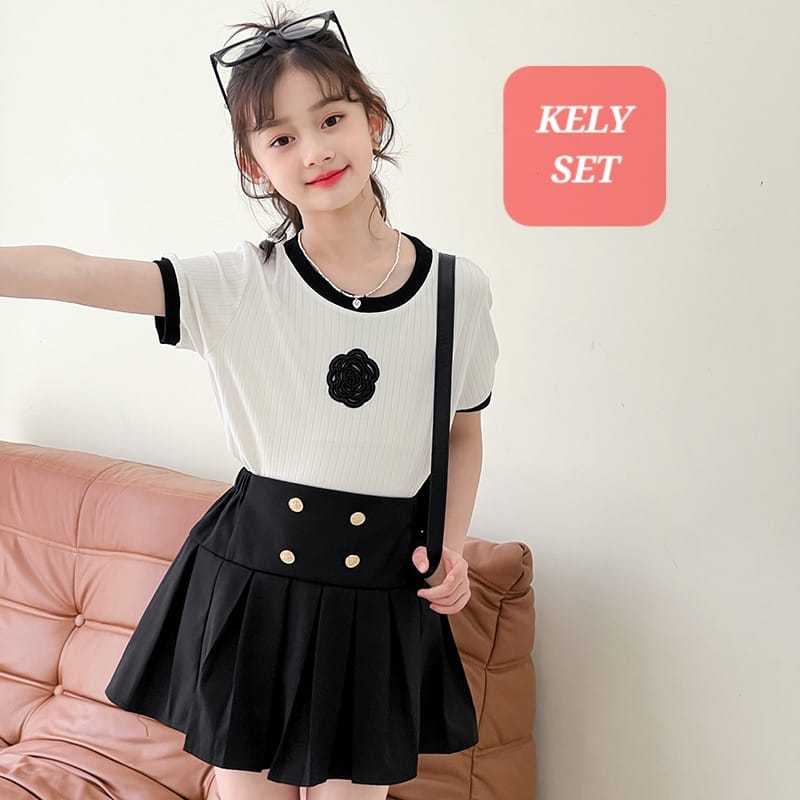 MILANBERRY KELY SET BAJU CASUAL SETELAN KOREA KPOP IMPORT JEPANG FASHION ANAK REMAJA PEREMPUAN ABG