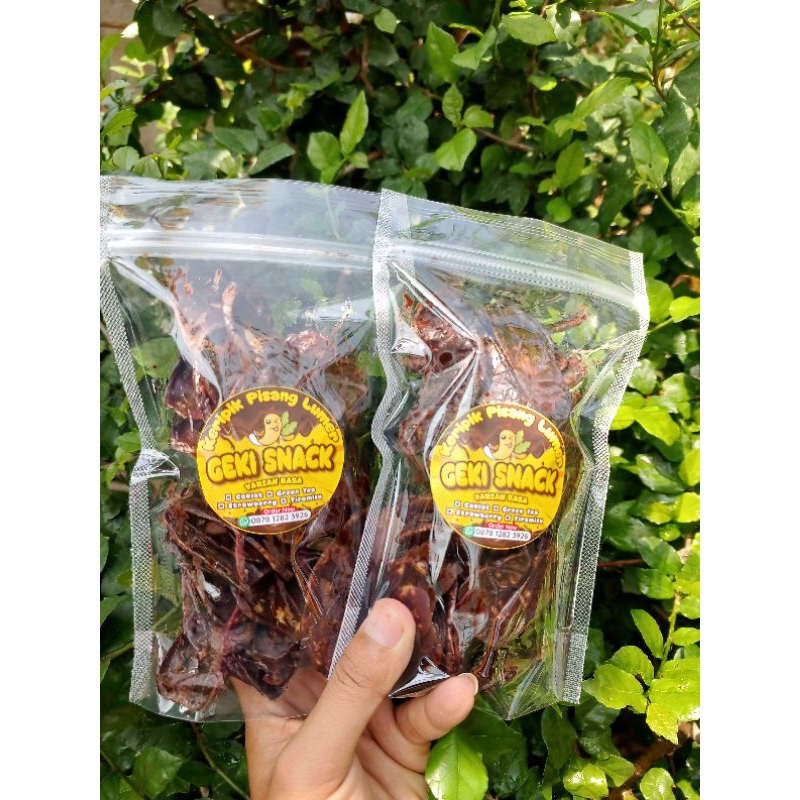 

Keripik Pisang Lumer rasa coklat//GekiSnack//