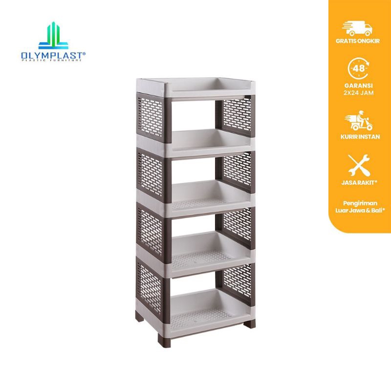 RAK SUSUN PLASTIK RAK SERBAGUNA RAK SUSUN BUKU ELEGAN RSO 5 SUSUN