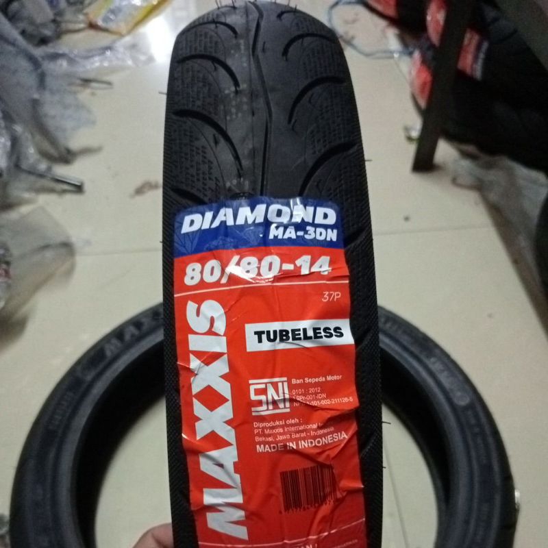 Ban MAXXIS Diamond14 80/80 MA-3DN TUBELES 100% Original Ban Luar Motor Scooter Matic For All 80 80 R