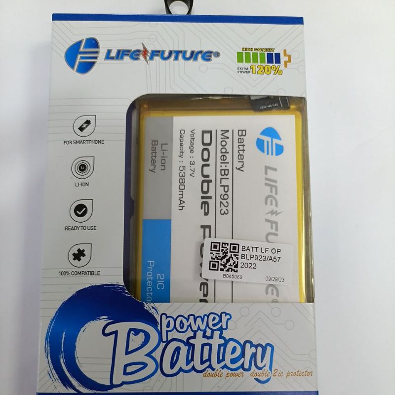 baterai Oppo A57 2022.double power. BLP 923