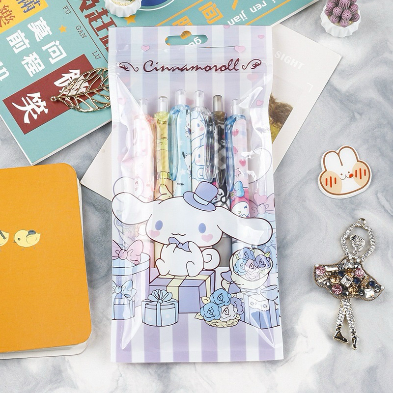 

COD PULPEN GEL MEKANIK 1SET ISI 6PCS / PULPEN MEKANIK MOTIF CINNAMONROLL / BOLPOIN MEKANIK MOTIF LUCU