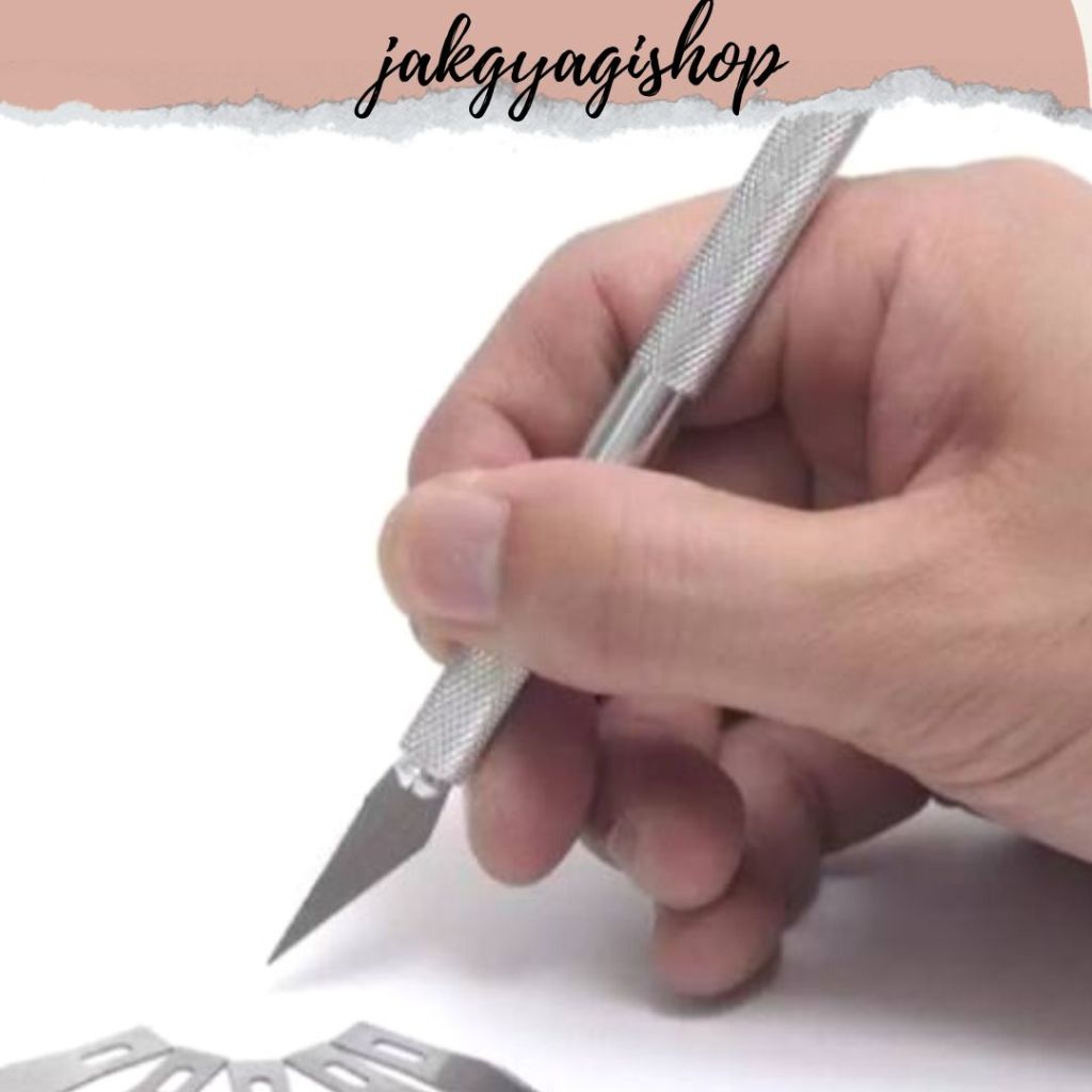 

STEK/CUTTING STICKER|Pisau ukir set pen cutter art knife knifezer pahat FREE 5 refill