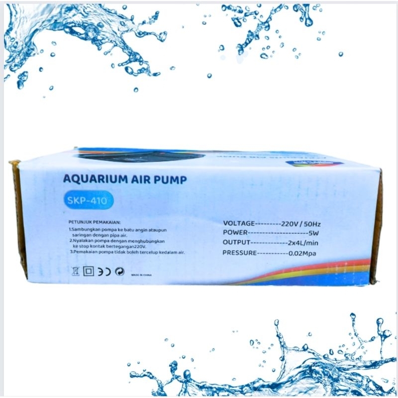 Airpump Aquarium Aerator udara 2 Lubang SKP 410