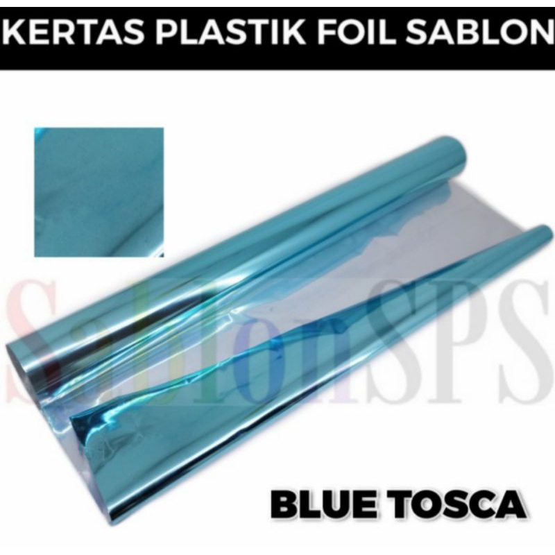 

PLASTIK KERTAS FOIL 61CMX5M TRANSFER SABLON BLUE TOSCA
