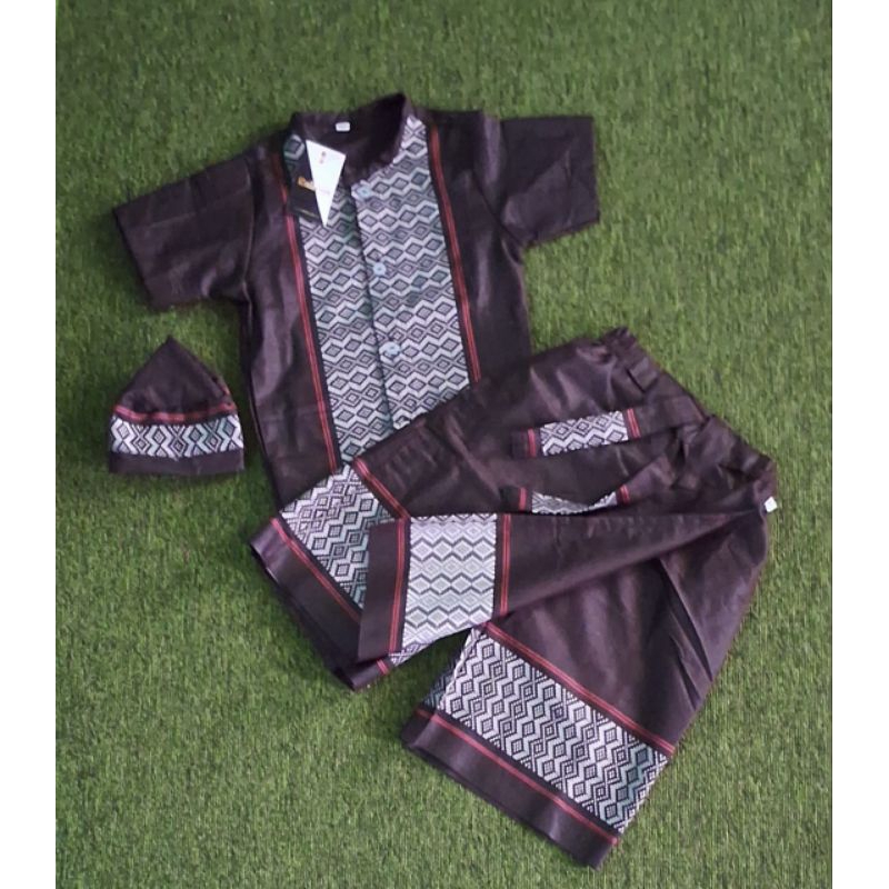 Baju koko anak laki laki - sarkoci sarung koko peci usia 1-7 tahun - setelan anak laki laki - baju m