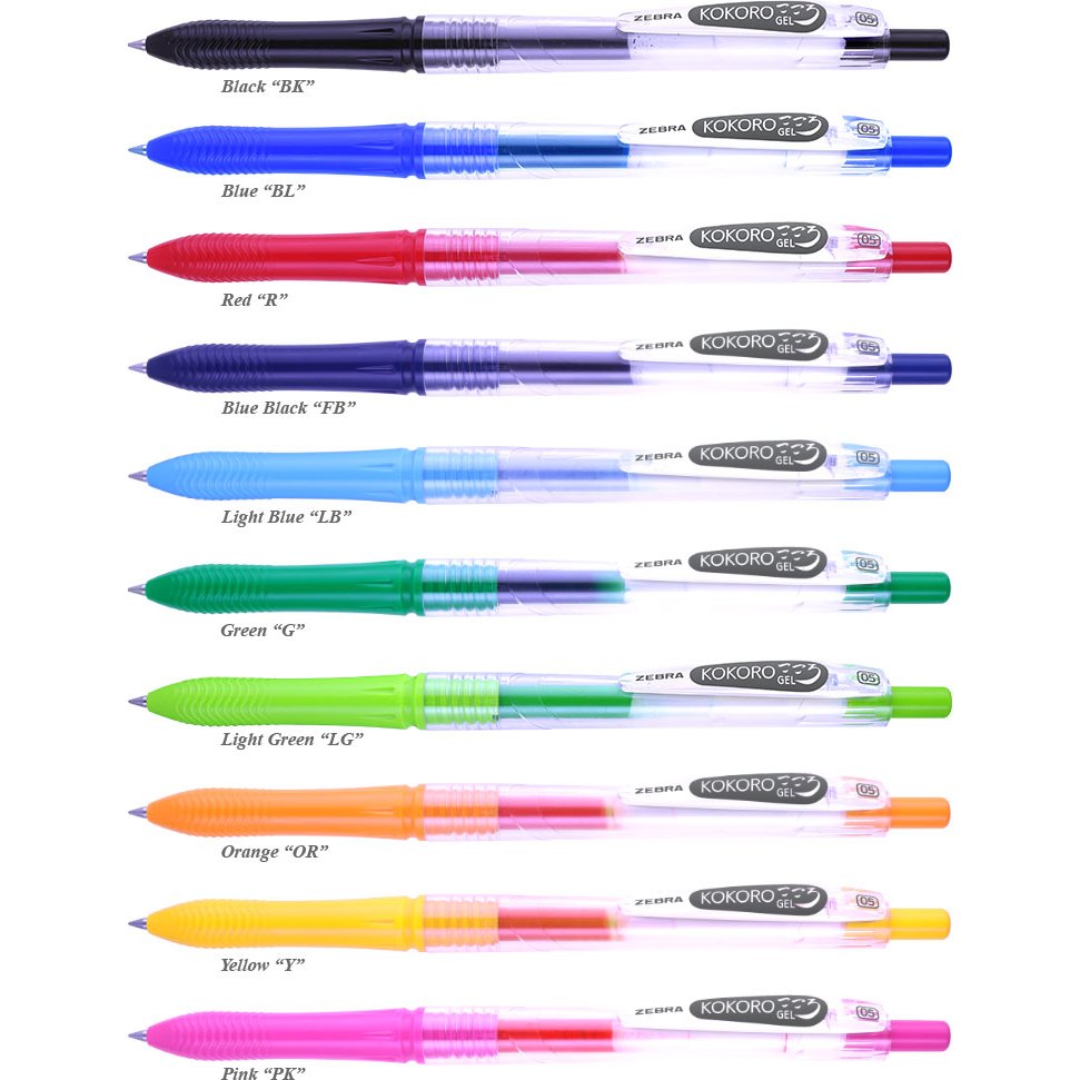 

Pen Kokoro Gel Tinta Warna