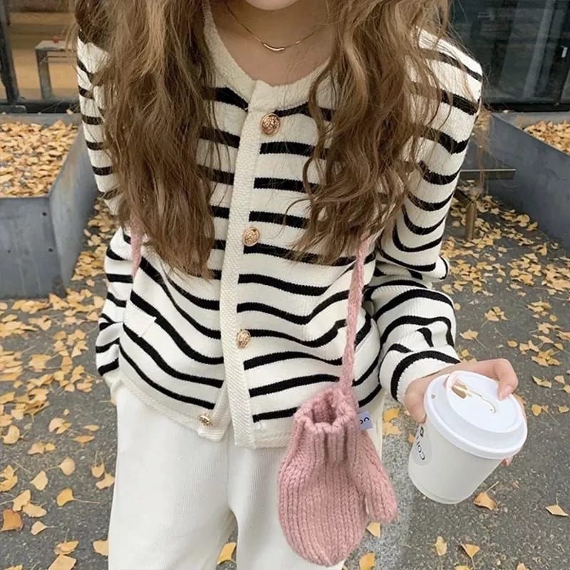 Jisoo Cardigan Stripe Knit