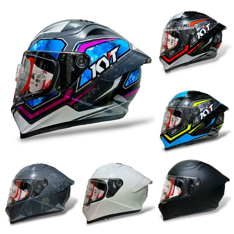 Helm Full face Kyt Stiker Motif & Solid