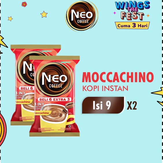 

Terkini Neo Coffee Kopi Instan Moccachino Pack 20 gr isi 6 + 3 pcs x2 Terkini
