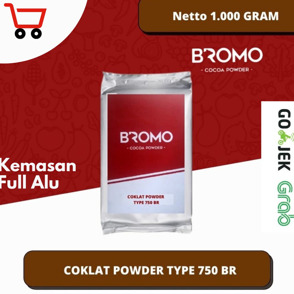 

Laris BROMO Kakao Powder BR 750| Semi-Dark Coklat 100% ASLI Cocoa Terlaris