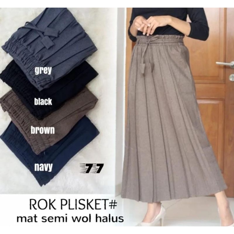 ROK PLISKET PREMIUM TEBAL||ROK PLISKET PREMIUM WANITA DEWASA||ROK PLISKET WANITA MUSLIMAH