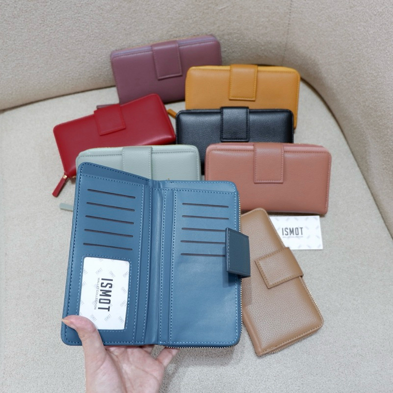 ISMOT Gavi - Dompet Wanita Fashion Import - Wallet Premium Panjang Long Unik Lucu Lipat Kantor Kerja