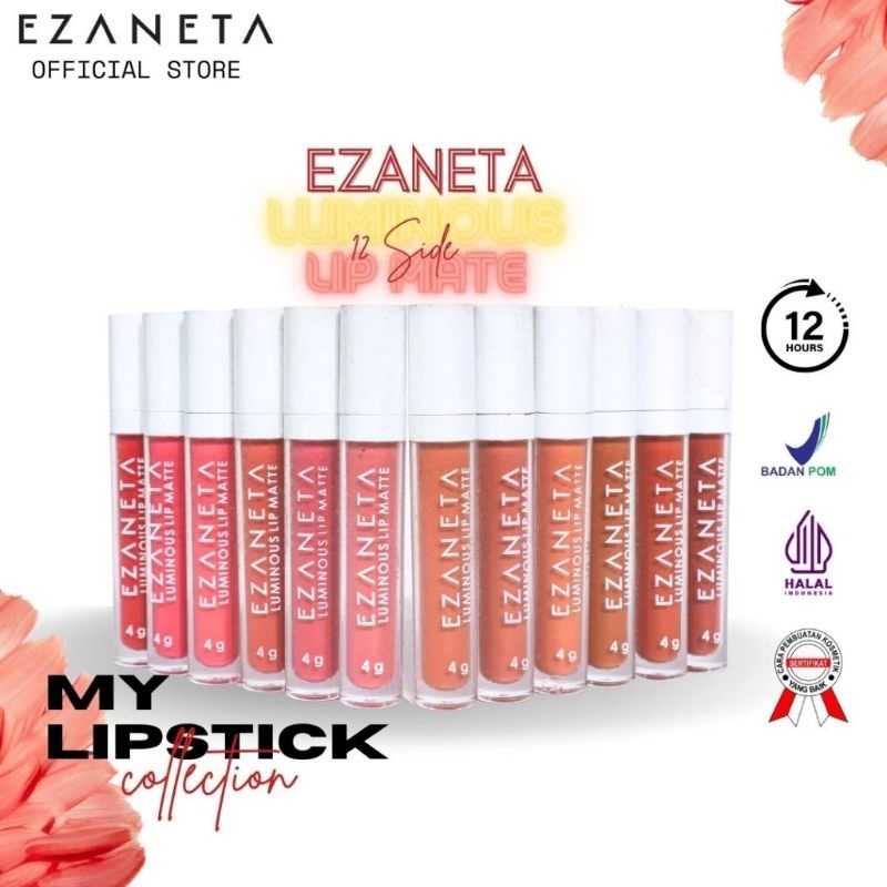 luminous lip matte lip cream 12 hours no transfer vit E tidak kering by ezaneta