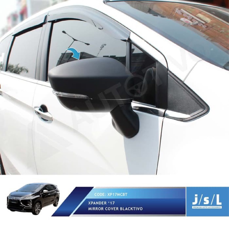 XPANDER 2017 2018 2020 2022 2023 COVER SPION MIRROR COVER HITAM BLACKDOP JSL MEDAN OTOTIVO DOFF BATO