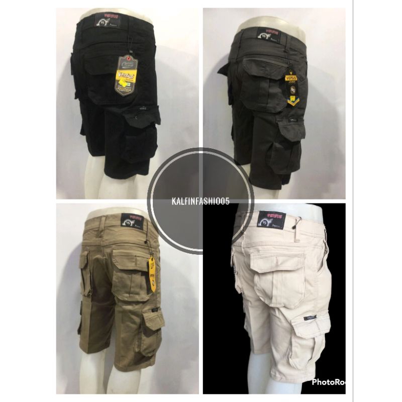 celana pendek kargo//celana pendek cargo kantong samping pria