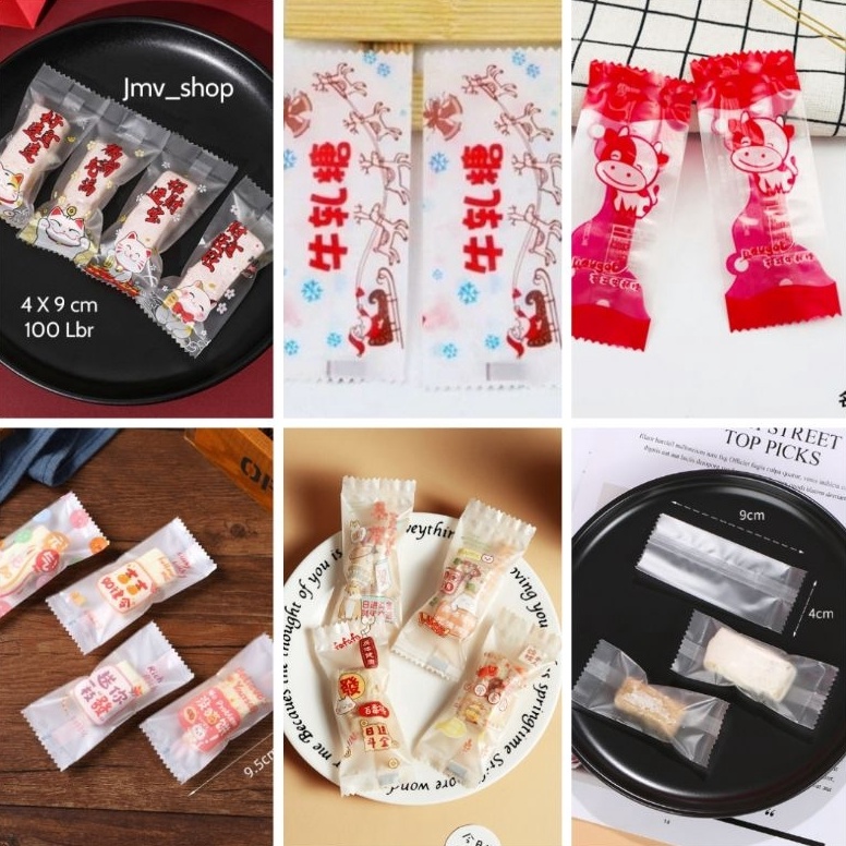 

✅Swip up!!! Plastik Kemasan Nougat 100pcs/Plastik Sealer 4x9cm/Plastik food grade